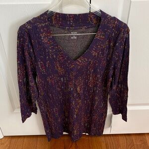 3/4 length sleeve patterned top